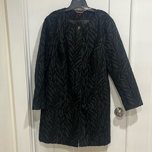 Dana Buchman Black Patterned Coat